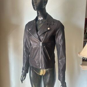 Madewell Black Leather Biker Jacket